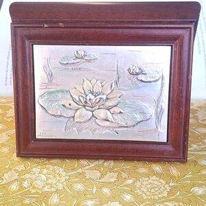 996 sterling silver and wood Alluani Carillon jewllery box